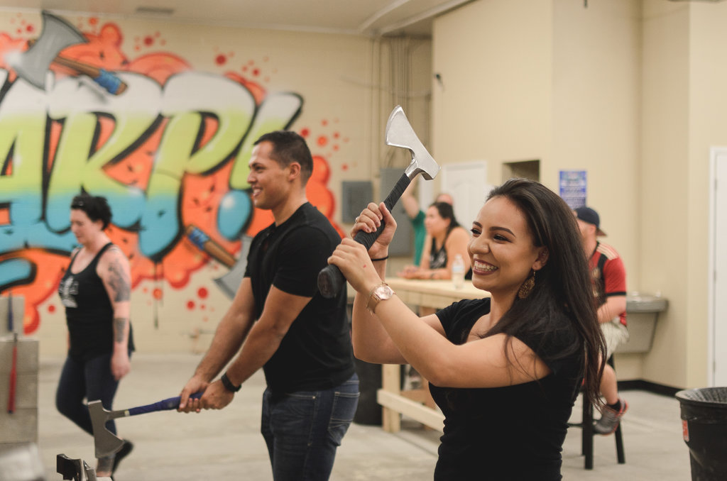 Axe Throwing on your first date